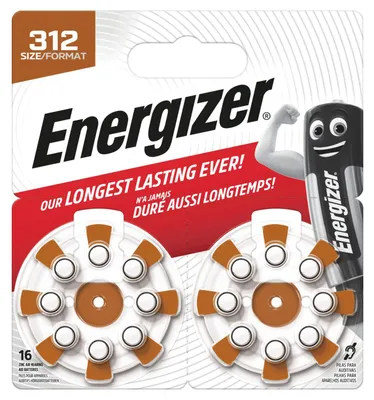 Obrázok produktu pre Batéria do načúvacích prístrojov Energizer, zinkovo-vzduchová, 1,4 V, 180 mAh, balenie 16 kusov (7638900444971)