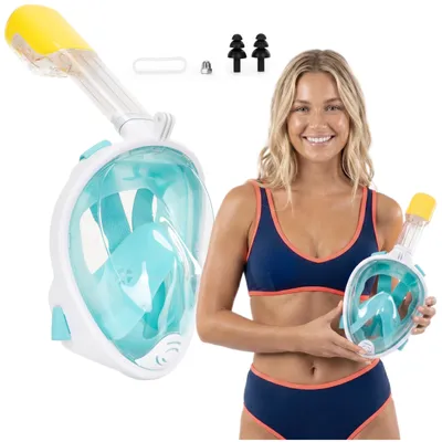 Productafbeelding van Snorkelmasker - Duikmasker - Duikbril - Camerahouder - Snorkel - Face Masker - L/XL - Transparant