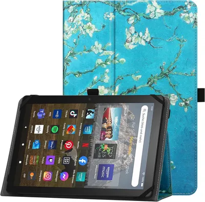 Imagen del producto de Funda tipo libro para tablet con función de soporte, de 9 a 11 pulgadas, con correa para llevar en la mano, ideal para llevar ContiGo!