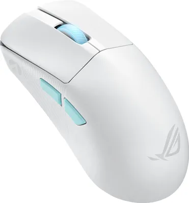 Produktbild von ASUS ROG Harpe Ace Aim Lab Edition, Beidhändig, Opto-mechanisch, RF Wireless + Bluetooth + USB Type-C, 36000 DPI, Weiß