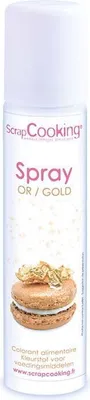 Image de Spray Colorant Or Comestible Spray Alimentaire Effet Métallisé Or - Scrapcooking