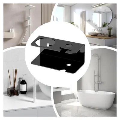 Produktbild von Wandhalterung für Rasierer, selbstklebender Halter für Rasiercreme, Organizer für Badezimmer und Dusche