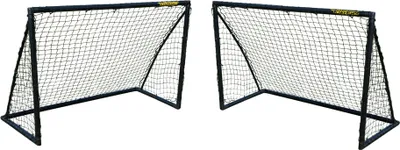 Image de Paire de buts de football - 1,8 x 1,2 m - PVC - noir