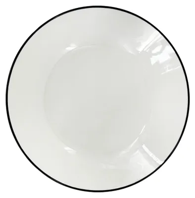 Zdjęcie produktu dla Talerz głęboki porcelanowy Linea Black, ø 20,5 cm, czarna linia