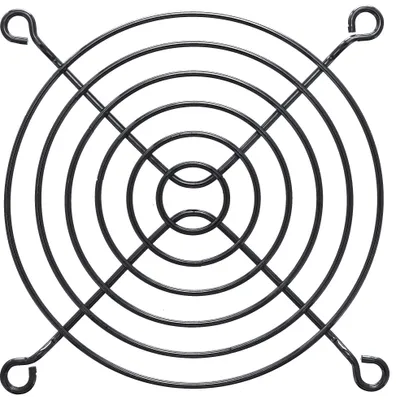 Produktbild von InLine Lüftergitter Metall, schwarz, 92x92mm, Aluminium, Schwarz, 9,2 cm, 92 mm, 92 mm, 22 g