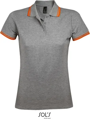 Immagine prodotto di SOLs 00578 | Polo donna Pasadena - Colore: Grigio Melange/Arancione - Taglia: L