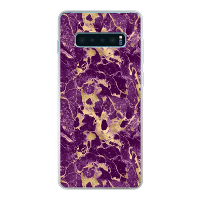 Produktbild von MuchoWow® Handyhülle Schutzhülle Hülle für Samsung Galaxy S10 Plus Gold - Luxus - Marmor - Muster Silikon Softcase Handy Hülle - Schutzhülle