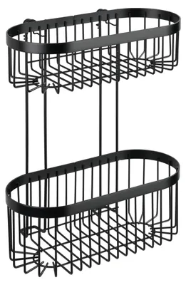 Image de WENKO Étagère murale Cuisines suspendues 2 étages Classic Plus noir Rangement Support