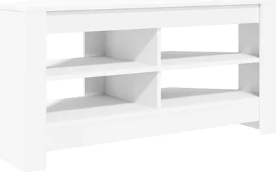Image de MeubleTVd'Angle Blanc 102 x 40,5 x 45 cm Bois d'ingénierie