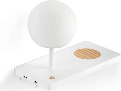 Zdjęcie produktu dla Lampa ścienna NIKO biała prawa z kloszem PC Faro Barcelona