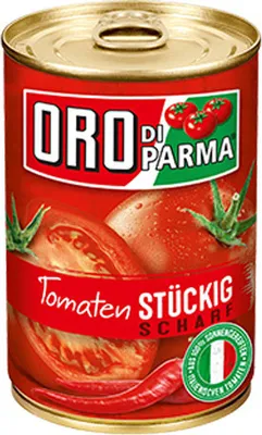 Immagine prodotto di Oro Di Parma - Pomodori a pezzi "caldi" - 6x 425ml