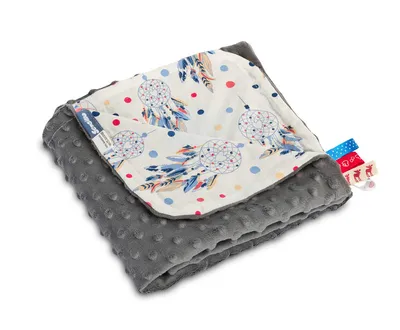 Produktbild von SENSILLO Baby Nestchen 75x100 Decke Kinder Minky Geschenkidee Graphit