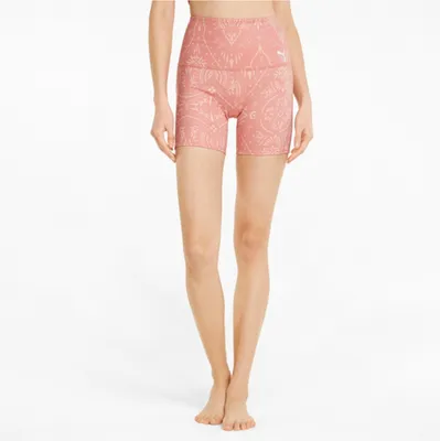 Produktbild von Damen-Leggings Puma STUDIO AOP 5 IN SHORT TIGHT XS Hellrosa