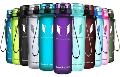 Productafbeelding van Trinkflasche, waterfles, 750 ml, paars, BPA-vrij, geschikt voor sport en outdoor gebruik