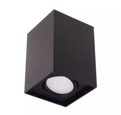 Obrázok produktu pre T-LED Čierne prisadené výklopné svietidlo hranaté GU10 105517