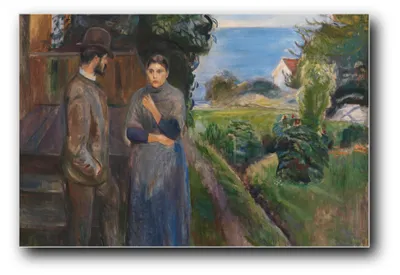 Immagine prodotto di Stampa artistica "Abendplausch" di Edvard Munch – 40 x 60 cm – non incorniciata
