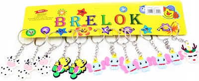Zdjęcie produktu dla Dziecięcy Kolorowy Brelok Do Kluczy 12Szt