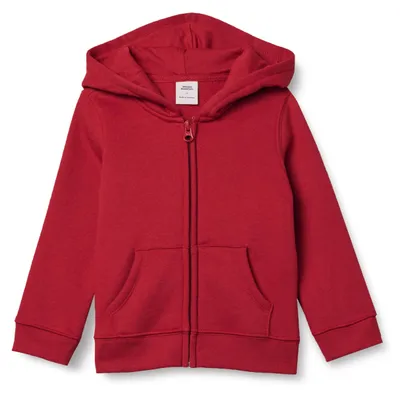 Produktbild von Amazon Essentials Mädchen Fleece-Kapuzenpullover mit Reißverschluss, Rot, 10 Jahre