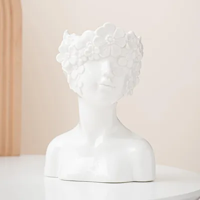 Produktbild von Vasen, Handgefertigte Keramik Vase, Dekovase, Keramik, handgefertigt, für Blumen, Dekoration, Trockenblumen und Pampasgras,  14,0 * 8,7 * 20 cm