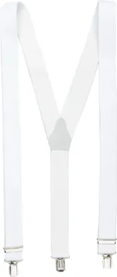 Produktbild von Hosenträger Weiß Y-Form Herren Damen 3 Starke Clips Hosenhalter