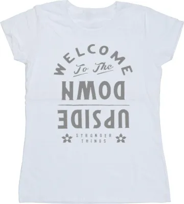 Produktbild von Netflix - "Stranger Things Welcome To Upside Down" T-Shirt für Damen BI40253 (XL) (Weiß)