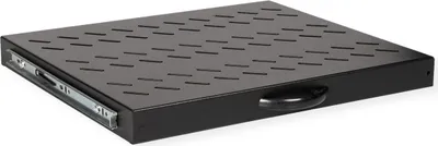 Produktbild von ROLINE 19-Zoll Fachboden 1 HE, ausziehbar 350 T 25 kg schwarz