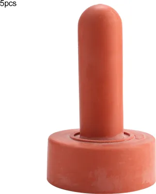 Immagine prodotto di 5 tettarelle per vitelli, in caucciù naturale, rosse, per biberon e presa di latte