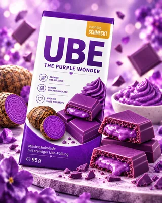 Produktbild von UBE Schokolade 95g – The Purple Wonder