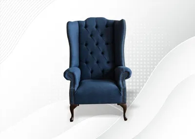 Produktbild von Chesterfield Sessel Textil Stoff Kreative Möbel Neu Wohnzimmer Modern Blau Luxus