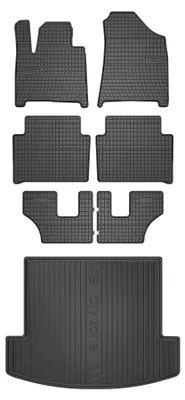 Obrázok produktu pre Gumové autokoberce SolidPRO + vaňa kufra DryZone pre: Hyundai Santa Fe V 2023- SUV 7 ks