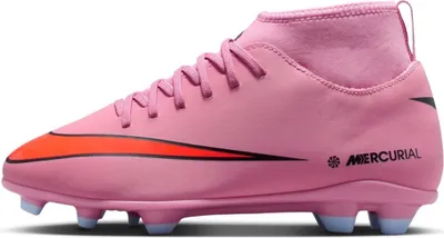 Produktbild von Nike Jr. Mercurial Superfly 10 Club - Kinder FG/MG High-Top-Fußballschuh - Flamingo/Crimson/Schwarz Flamingo/Crimson/Schwarz 36