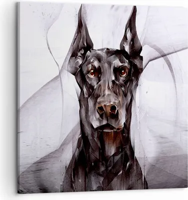 Produktbild von Bild auf Leinwand - Leinwandbild - Hund Abstraktion - 50x50cm - Wand Bild - Wanddeko - Wandbilder - Leinwanddruck - Bilder - Kunstdruck - Wanddekoration - Leinwand bilder - Wandkunst - AC50x50-3999