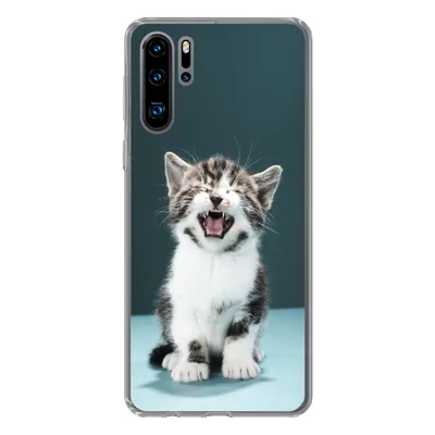 Produktbild von MuchoWow® Handyhülle Schutzhülle Hülle für Huawei P30 Pro Katze - Kätzchen - Miau Silikon Softcase Handy Hülle - Schutzdeckel