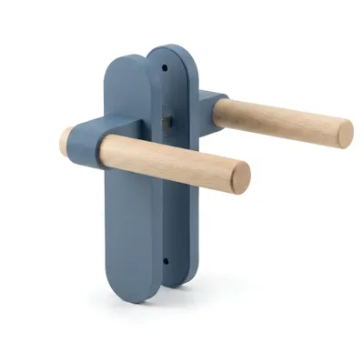 Produktbild von Türklinke mit Langschild 1 Paar Blau Modernes Design Türbeschlag Türgriff Kunststoff (PLA) Inkl. Montagematerial