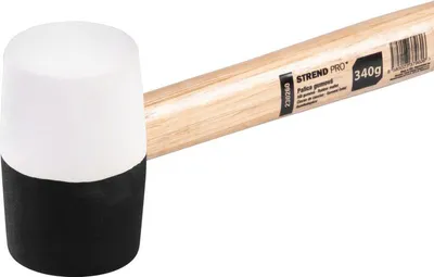 Produktbild von Hammer Strend Pro HM232, 340 g, 290 mm, Gummi, BlackWhiteHead, Holzgriff