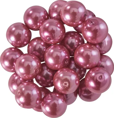 Produktbild von Glaswachsperlen Ø 8 mm, 25 Stück Rosa
