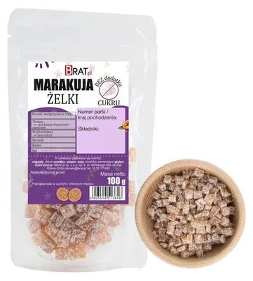 Obrázek produktu pro Marakujiové želé (žvýkačky) bez přidaného cukru, 100 g