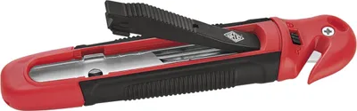 Productafbeelding van WEDO 78 805 WEDO Safety-Cutter Standard, trapeziumvormig mes, zwart/rood
