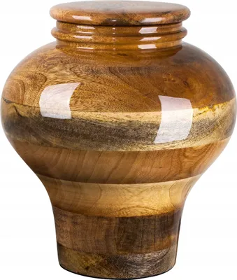 Produktbild von Hölzerne Bestattungsurne Medium Urne Für Asche Einäscherung Aus Mangoholz
