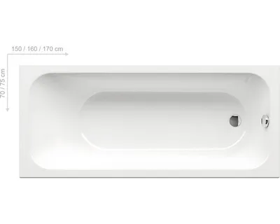 Produktbild von Ravak Chrome Slim - Badewanne 1700x750 mm, weiß C741300000