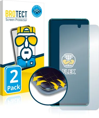 Produktbild von 2x BROTECT Fullscreen Schutzfolie für Xiaomi Mi Note 10 Pro Displayschutz Folie Fullcover Klar Transparent