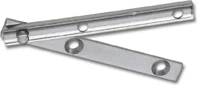 Produktbild von Zapfenband (Einbohrband) ohne Anschlag, Möbelbeschlag 80x10x3mm Stahl vernickelt