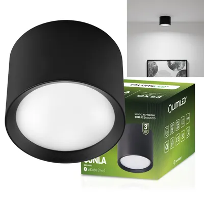 Produktbild von LUMILED Aufbauleuchte Tuba GX53 LED Spot Rund Schwarz Aufbauspot Aufbaustrahler Aufputz Deckenspot Downlight feste Deckenlampe Anbauleuchte