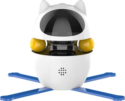 Produktbild von OKWISH Elektrisches Katzenspielzeug, Tier-Intelligenzspielzeug Katzenspielzeug, lustige KEatze, Drehbarer Intelligenter Katzenspielzeug, Weiß