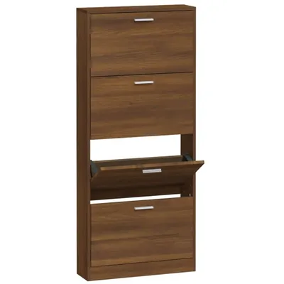 Image de Armoire à chaussures Chêne marron 59x17x150cm Bois d'ingénierie