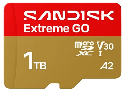 Image de SanDisk Extreme GO, 1 To, MicroSDXC, UHS-I, 240 Mo/s, 160 Mo/s, Classe 3 (U3)