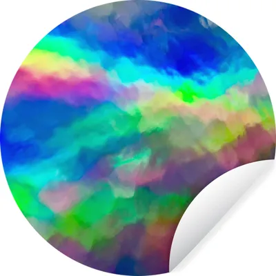 Obrázok produktu pre MuchoWow® Nálepka na tapetu - Akvarel - Umenie - Psychedelické - 80cm