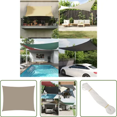 Produktbild von The Living Store Sonnensegel Oxford-Gewebe Rechteckig 3x4 m Taupe