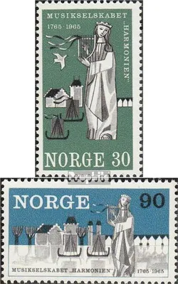Produktbild von Briefmarken Norwegen 1965 Mi 534-535 (kompl.Ausg.) gestempelt Musikvereinigung Harmonien