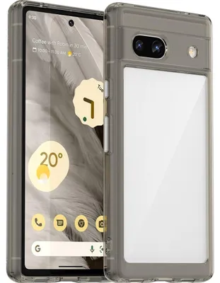 Produktbild von Mobigear Crystal Schutzhülle für Google Pixel 7a – Hartschalenhülle, Rückseite – Transparent / Grau